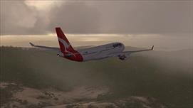 A330-200 Qantas, approaching NZAA A330-200 Qantas, approaching NZAA